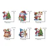 (US Local)6PCS  Xmas DIY Crystal Refrigerator Magnet for Decor (Christmas Snowman)