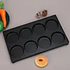 8-Hole Egg Burger Machine Reusable Meat Fryer Plate Bread Mold Pan for Gas Oven