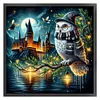 Owl Castle-11CT Stamped Cross Stitch 40*40cm