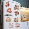 12PCS DIY Diamond Art Refrigerator Sticker Kits for Home Decor (Piglet)