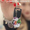 (US Local)12pcs Christmas Snowman Diamond Painting Keychains Kit DIY Diamond Art Charms