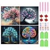 (US Local)4Pack Tree-Special Shaped Diamond Painting Kit(30x30cm)