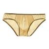 Men's low-waist sexy ice silk briefs