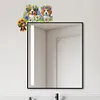 (US Local)Dog Flowers 5D DIY Wooden Diamond Painting Door Topper for Party (Left)