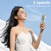 Umbrella Clip Fan Rechargeable Portable Handheld Fan for Home Office (Black)