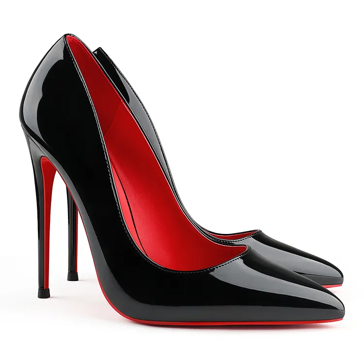 120/100mm Red Bottom Women's Party Wedding Heels Red Lining Patent Pumps VOCOSI VOCOSI