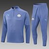 Joyfball 2024/2025 Manchester City Half-Pull Training Suit Grey Jersey 1:1 Thai Quality Set
