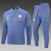 2024/2025 Manchester City Half-Pull Training Suit Grey Football Shirt 1:1 Thai Quality Set