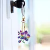 (US Local)6PCS  Colored Flowers DIY Diamond Painting Keychain Diamond Art Kits