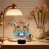 Animal Diamond Painting Night Light Diamond Art Lamp Home Decoration (Leopard)