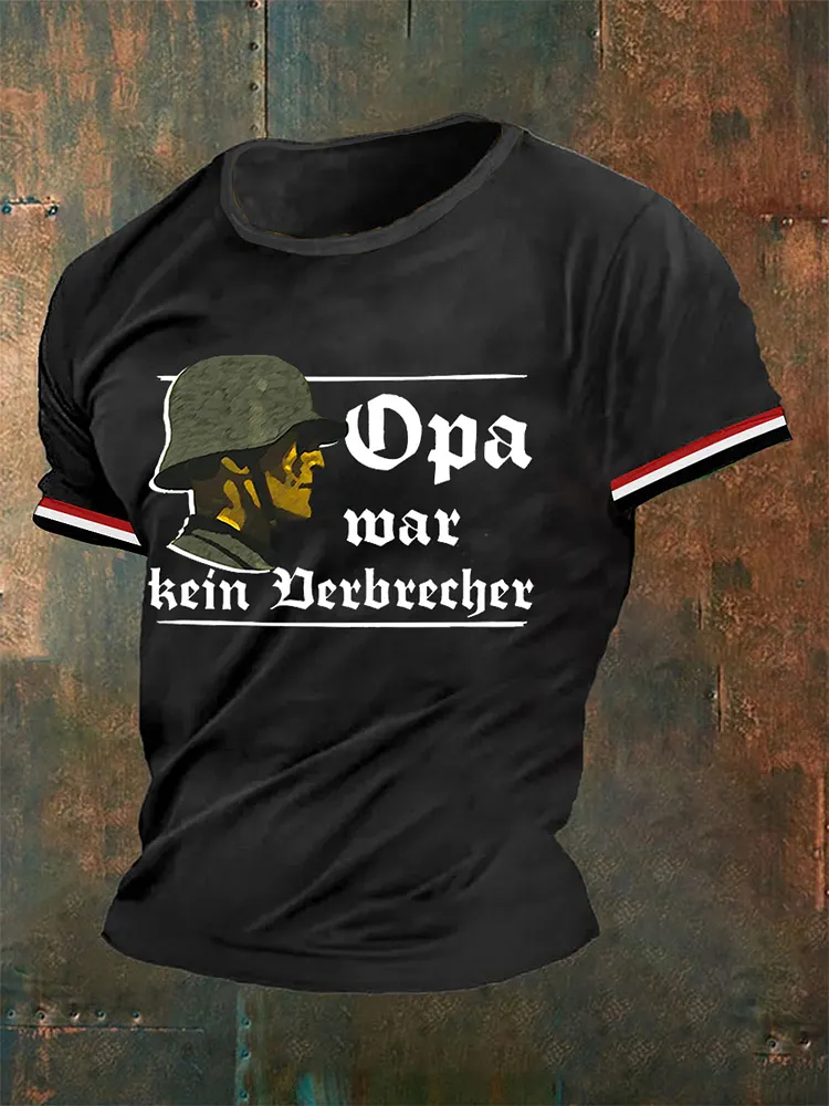 Opa War kein Verbrecher Bedrucktes Kurzarm-T-Shirt f&uuml;r M&auml;nner