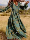 Floral Printed Long Sleeves Maxi Dress