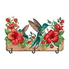 Wooden Hummingbird Flower Special Shape Diamond Painting Hanging Hooks for Decor