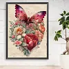 Flowers Butterfly-Paint by Numbers Acrylic Painting 30*40CM(Poster style）