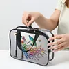 DIY Diamond Art Rhinestone Makeup Bag Crystal Transparent PVC Storage Pack Kit