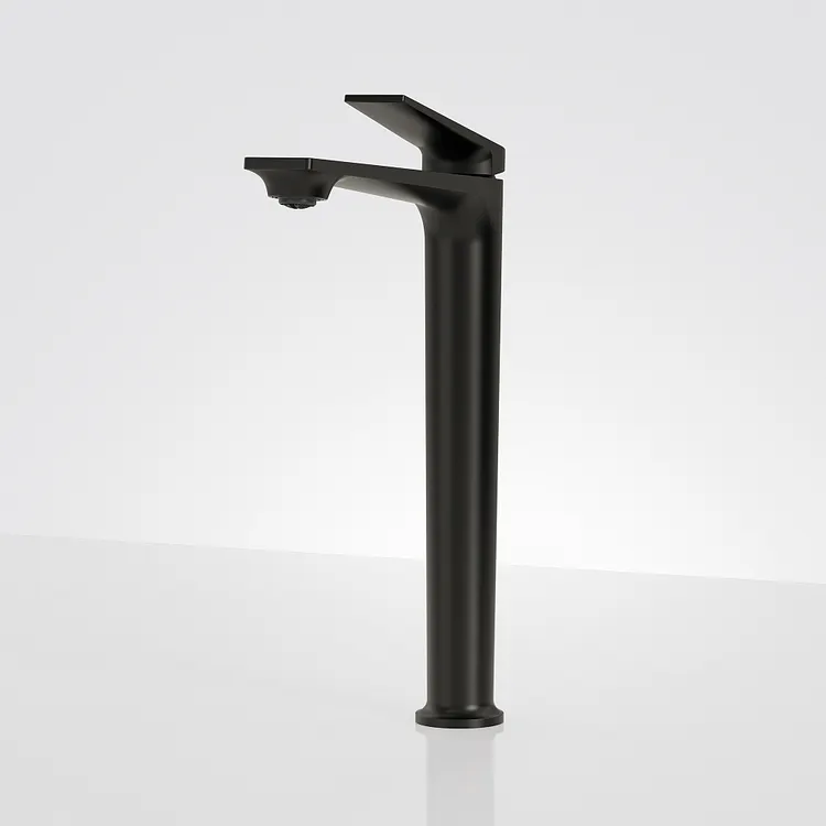 EVERSTEIN High Arc Bathroom Vessel Sink Faucet in Matte Black SFS-1320B-BK