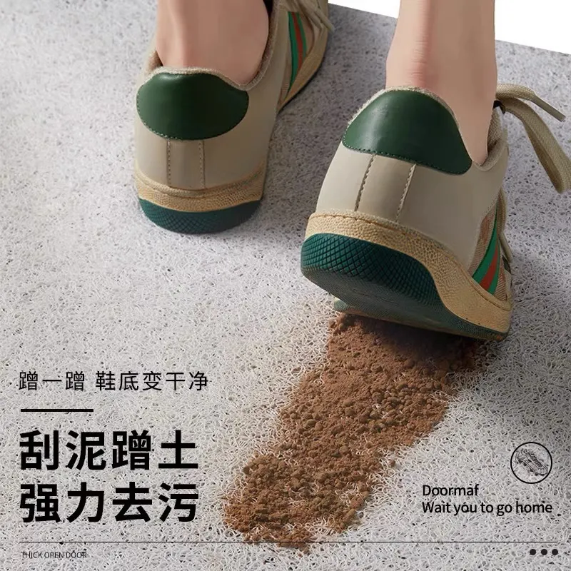Athvotar Athvotar Silk Circle Porch Door Floor Mat Dust Removal Resistant Dirty Foot Mat Anti-Slip Carpet Household Door Mat