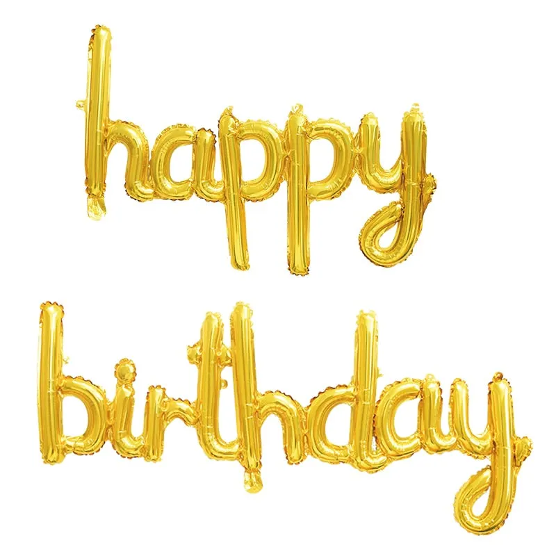 13Pcs Happy Birthday Balloons Foil Letter Balloon Birthday Party Decorations Kids Adult Birthday Balloons Alphabet Balloons set