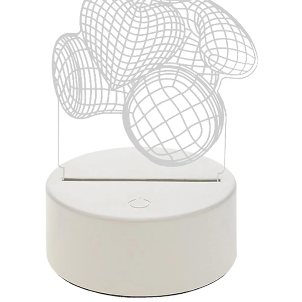 USB 3D LED Bedside Night Light Romantic Love Acrylic Desktop Table Lamp (A)