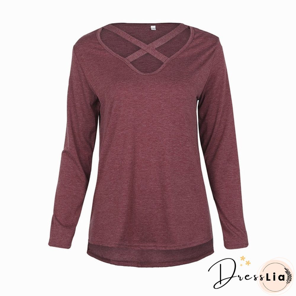 Women Spring Summer Fashion Long Sleeve Tops Black Casual Knitted Sweater Dresses Ladies Fashion Loose Mini Dress Pure Color Cotton Shirt Sexy Deep V-Neck Slim Fit Waist Bodycon Club Wear Knit Slit Party Robe Chic FemmeT-shirt