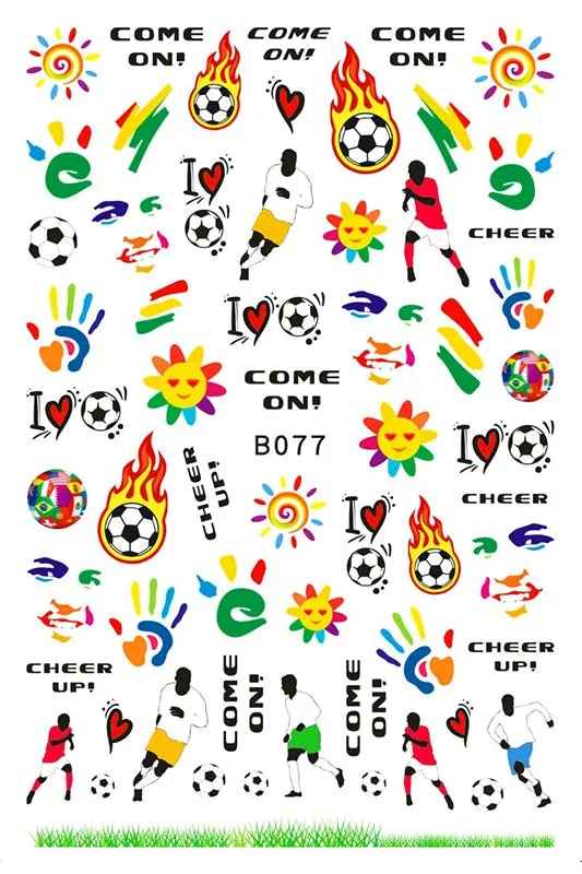 3D Sport Nail Art Sticker Cartoon Constellation Nail Decals Manicure Gymnastics Back Glue Sticker for Nails Decoration