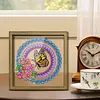Diamond Painting Wooden Double-Sided Datura and Butterfly Ornaments Kit with Photo Frame Desktop