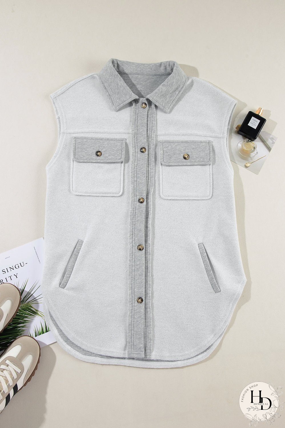 Two-Tone Denim Vest
