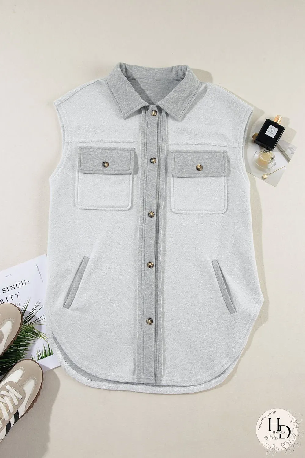 Two-Tone Denim Vest