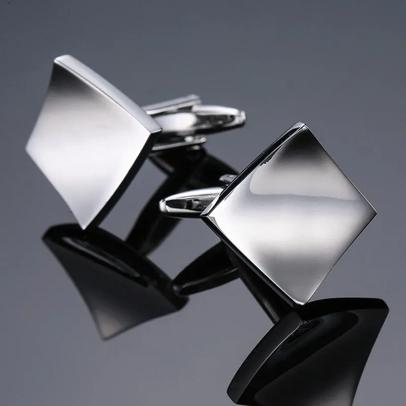 French Shirt Cufflinks Buttons High Quality Copper Material Laser Metal Men's Business Party High-grade Classic Cuff Link Unisex