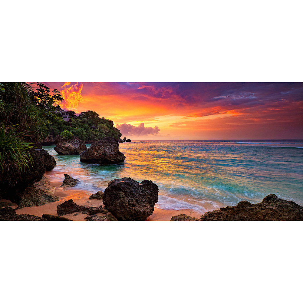 Sunset By The Sea-Paint by Numbers-80x40cm