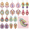 10 Pairs Double Sided Diamond Painting Earrings Gift for Women Girls (Style 4)