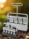 2Pcs Handheld Clod Maker Stainless Steel Soil Blocker Garden Yard Seeding Tool