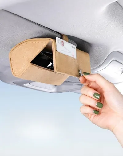 Car Suede Leather Glasses Case