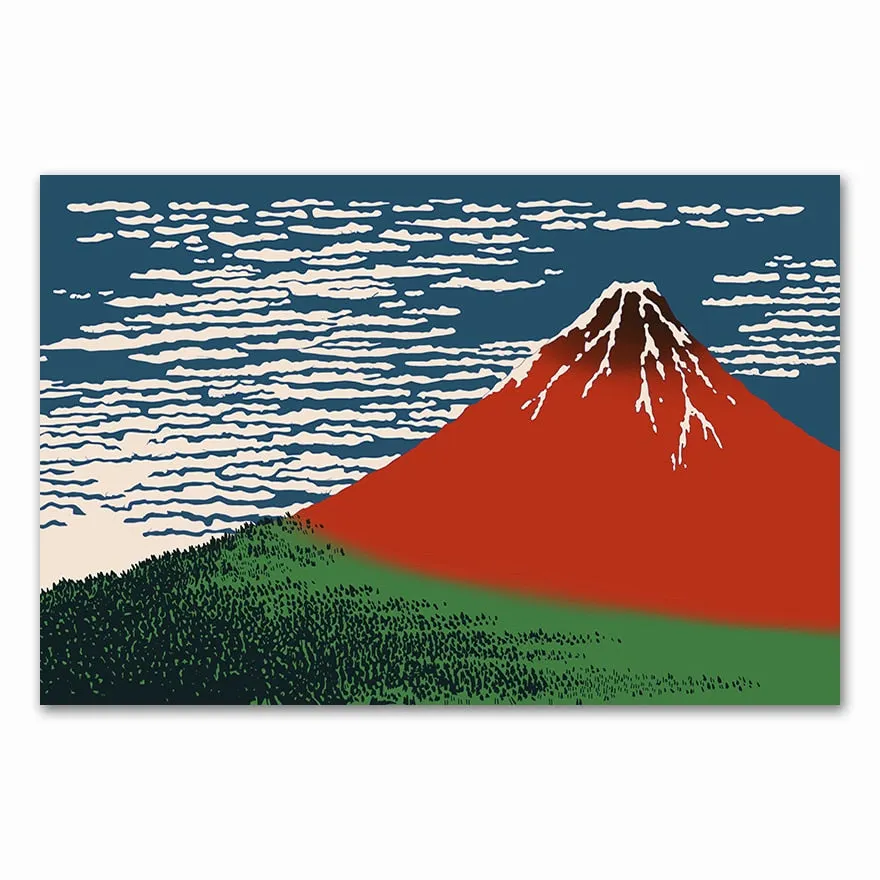The Great Wave of Kanagawa Ukiyoe Japanese Art Vintage Wall Canvas Print Famous Painting Living Room Decoration Picture