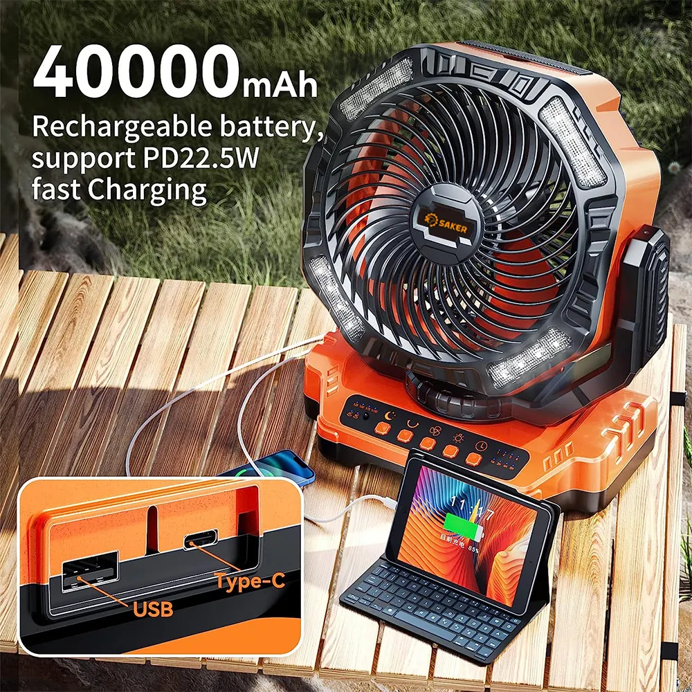 SAKER&reg; Rechargeable Camping Fan