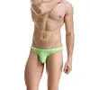 Men's Low Waist Ice Silk Solid Color Brief Panties Breathable Thin Bikini Briefs Underwear