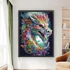 (Big Size)Colorful Dragon - 11CT Stamped Cross Stitch - 50*65cm