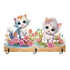 (US Local)Cat DIY Diamond Painting Hanging Hook Wall Hooks No Hole Punching Wall Decor
