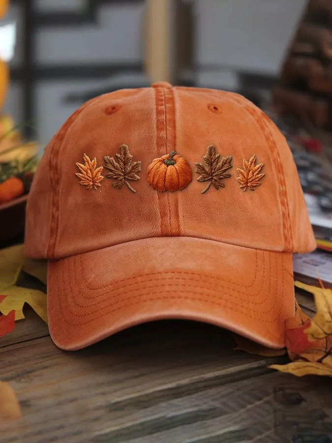 Unisex autumn season washed cotton hat 