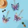 6Pcs DIY Diamond Painting Butterfly Keychain