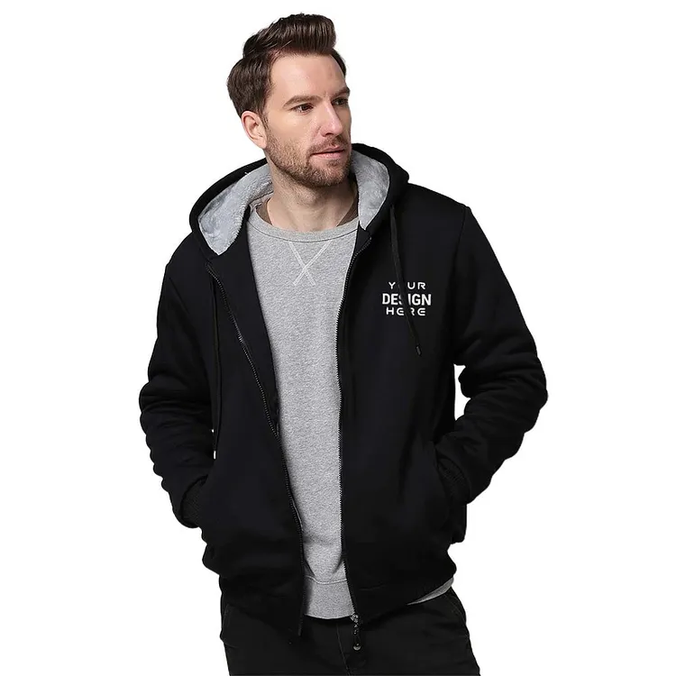 Personalized Custom Women's Men Hoodie Thick Front and Back