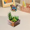 (US Local)6Pcs DIY Stakes Diamond Painting Kits Diamond Art Kits (Butterfly Flower)