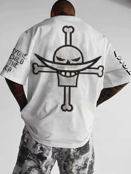 Men's Fashion One Piece Whitebeard Pirates T-Shirt