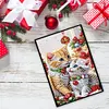 (US Local)50-Page A5 Christmas Cat Diamond Painting Notebook for Adult Holiday Gift