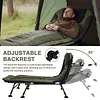 [US Local Warehouse] 33in Wide Camping Cots with Carry Bag Adjustable Sleeping Cot Foldable Bed Holds Up To 397LBS Easy To Set Up for Home Office Nap and Outdoor Beach