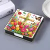 Cross Leather Diamond Art Note Box with 160 Sheets of Paper for Adults Beginners