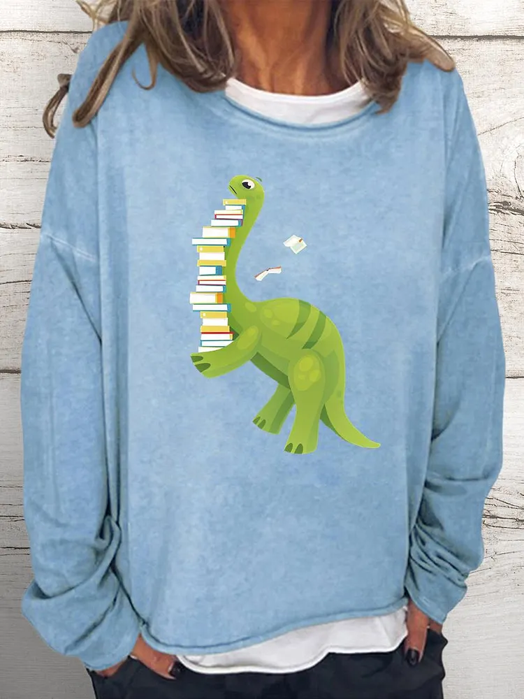 Reading Book Lover Women Loose Sweatshirt