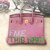 Hand Draw English you Customize Art Bag For women Handbags Designer Shoulder Bag 100% Genuine Leather Unique personality Fashion