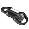 COB LED Mini Flashlight Keychain USB Rechargeable Work Light for Camping (Black)