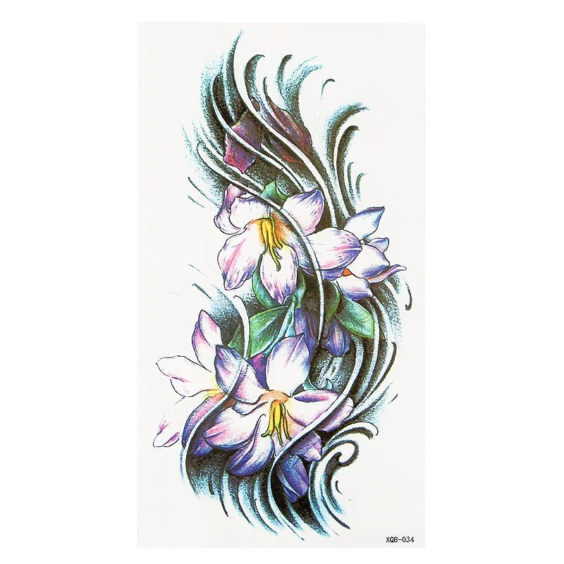 1pcs Sexy Indian Totem Small Full Flower Arm Temporary Waterproof Tattoo Stickers for Women Men Body Art
